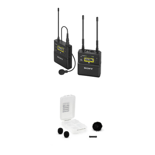 Sony UWP-D21 Camera-Mount Wireless Omni Lavalier Microphone System Kit (UC90: 941 to 960 MHz, Black Outdoor Kit)