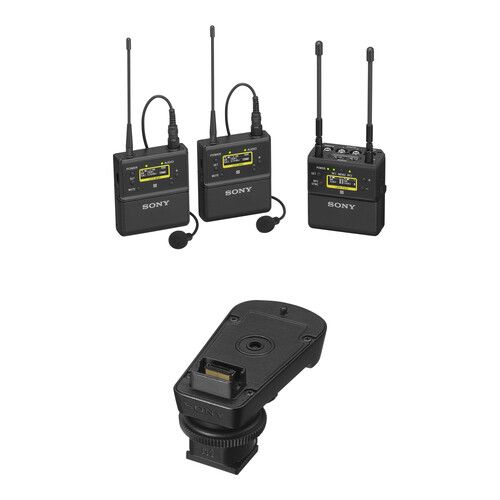 Sony UWP-D27 2-Person Camera-Mount Wireless Lavalier Microphone Kit with MI Shoe Adapter (UC25: 536 to 608 MHz)