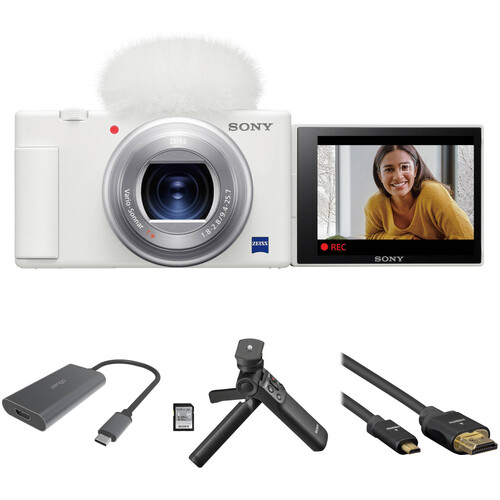 Sony ZV-1 Digital Camera with Home Streaming Kit (White)