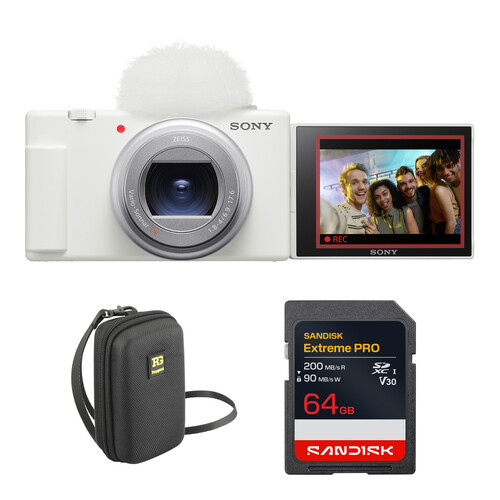 Sony ZV-1 II Digital Camera with Accessory Kit (White)