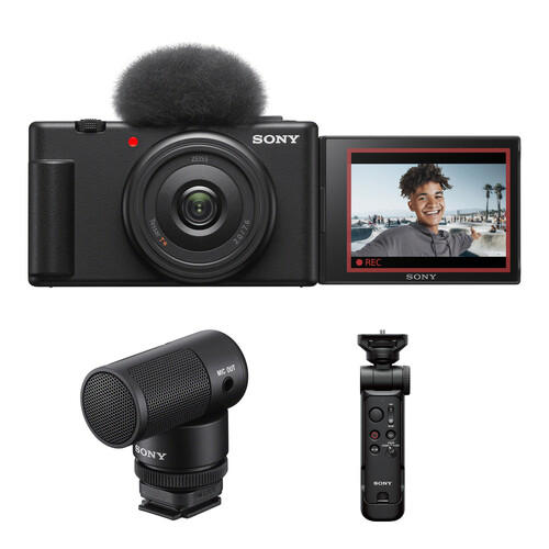 Sony ZV-1F Vlogging Camera with Content Creator Kit (Black)