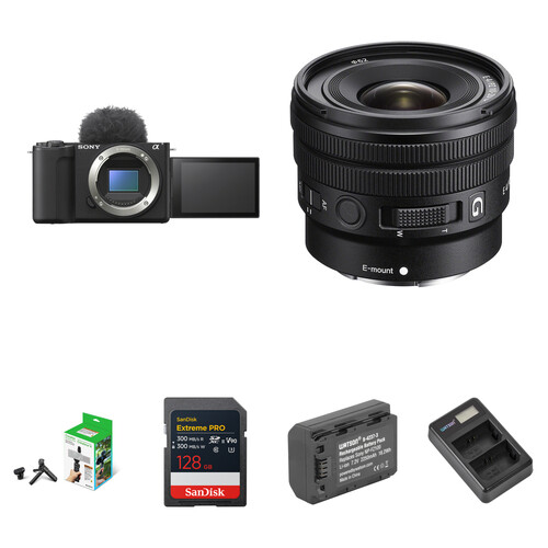 Sony ZV-E10 II Mirrorless Camera with 10-20mm f/4 Lens and Content Creation Kit (Black)