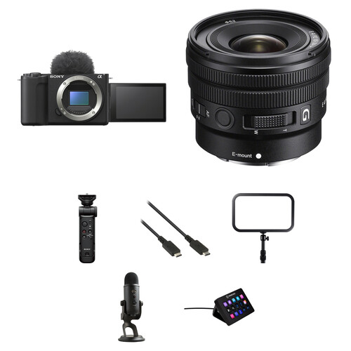 Sony ZV-E10 II Mirrorless Camera with 10-20mm f/4 Lens and Live Streaming Kit (Black)