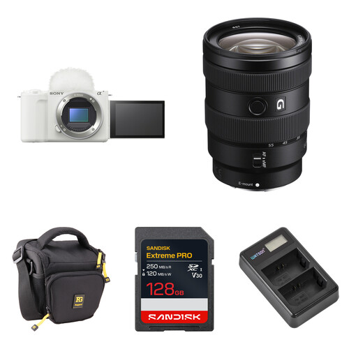 Sony ZV-E10 II Mirrorless Camera with 16-55mm f/2.8 Lens and Basic Bundle (White)