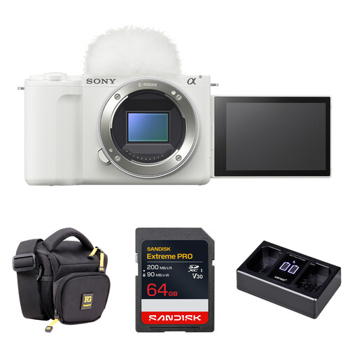 Sony ZV-E10 II Mirrorless Camera with Basic Bundle (White)