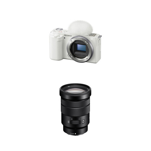 Sony ZV-E10 Mirrorless Camera with 18-105mm f/4 Lens Kit (White)