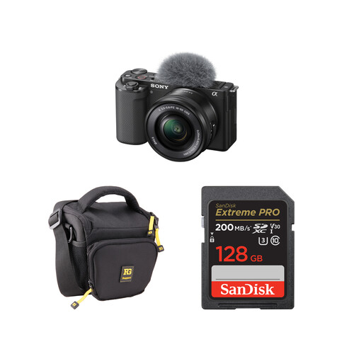 Sony ZV-E10 Mirrorless Camera with 16-50mm Lens and Basic Bundle