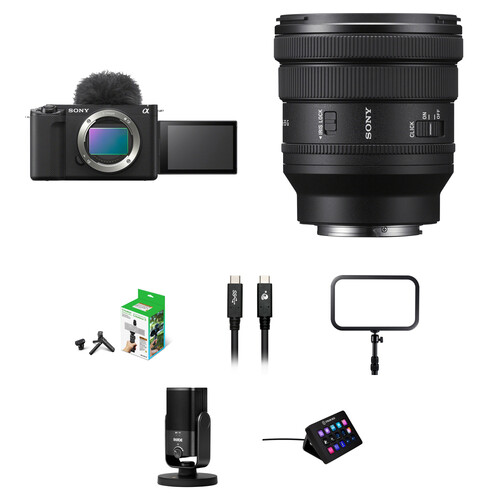 Sony ZV-E1 Mirrorless Camera with 16-35mm f/4 Lens and Live Streaming Kit (Black)