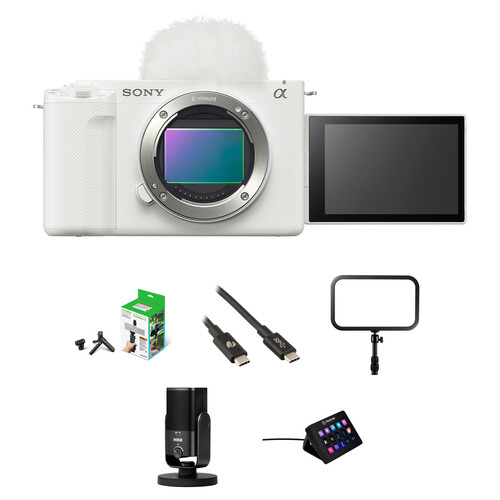 Sony ZV-E1 Mirrorless Camera with Live Streaming Kit (White)