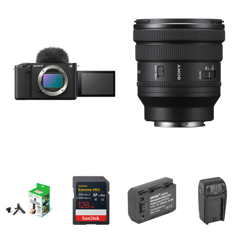 Sony ZV-E1 Mirrorless Camera with 16-35mm f/4 Lens and Content Creation Kit (Black)