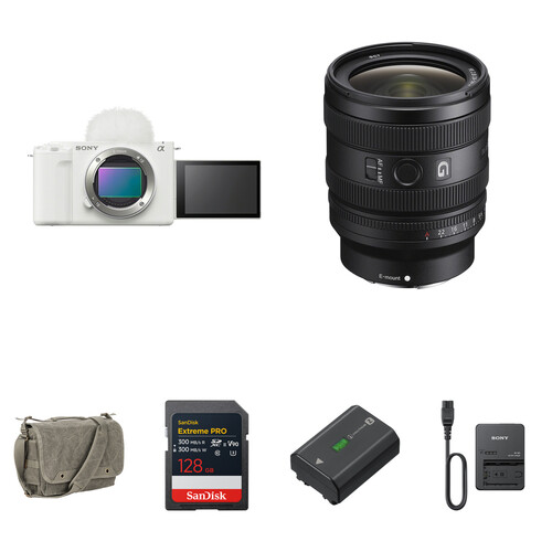 Sony ZV-E1 Mirrorless Camera with 24-50mm f/2.8 Lens and Essentials+ Kit (White)