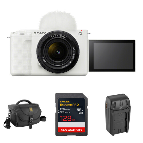 Sony ZV-E1 Mirrorless Camera with 28-60mm f/4-5.6 Lens and Basic Bundle (White)