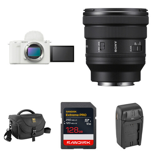 Sony ZV-E1 Mirrorless Camera with 16-35mm f/4 Lens and Basic Bundle (White)