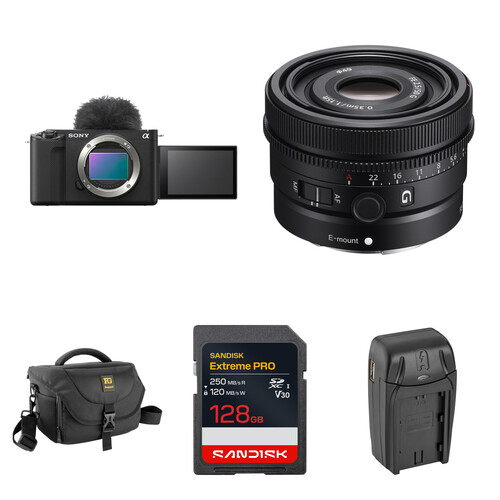 Sony ZV-E1 Mirrorless Camera with 50mm f/2.5 Lens and Basic Bundle (Black)