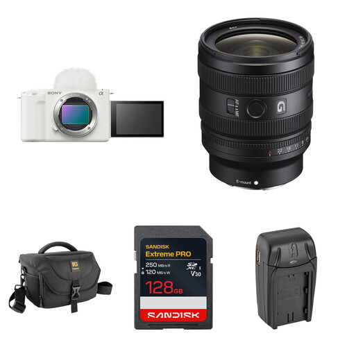 Sony ZV-E1 Mirrorless Camera with 24-50mm f/2.8 Lens and Basic Bundle (White)