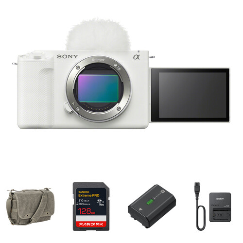 Sony ZV-E1 Mirrorless Camera with Essentials+ Kit (White)