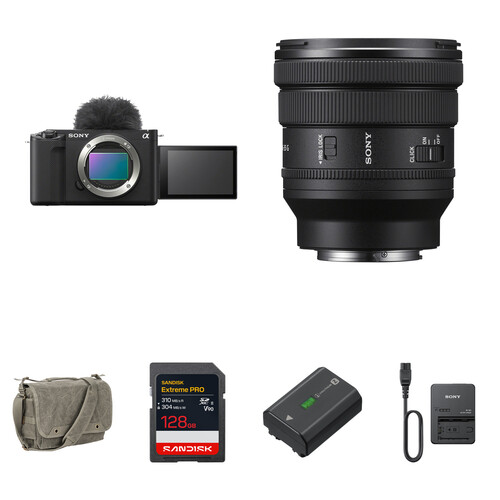 Sony ZV-E1 Mirrorless Camera with 16-35mm f/4 Lens and Essentials+ Kit (Black)