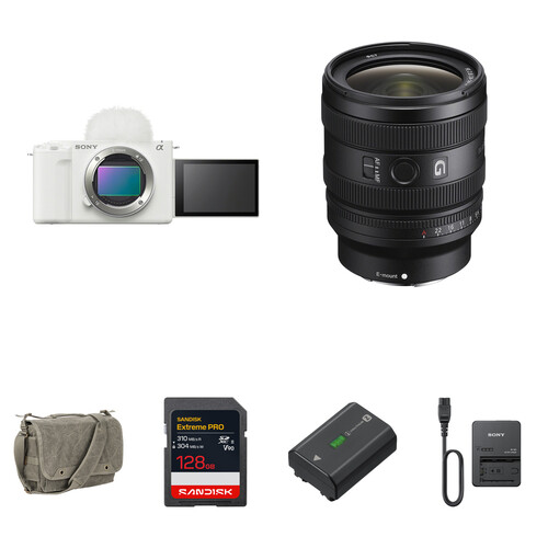 Sony ZV-E1 Mirrorless Camera with 24-50mm f/2.8 Lens and Essentials+ Kit (White)