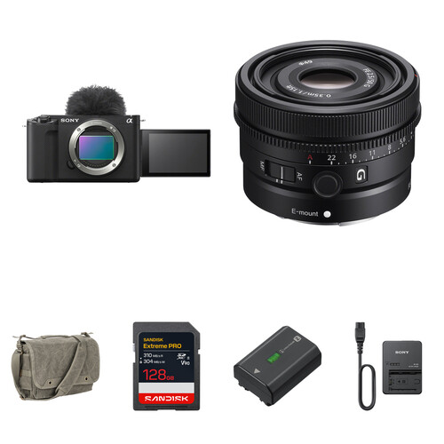 Sony ZV-E1 Mirrorless Camera with 50mm f/2.5 Lens and Essentials+ Kit (Black)