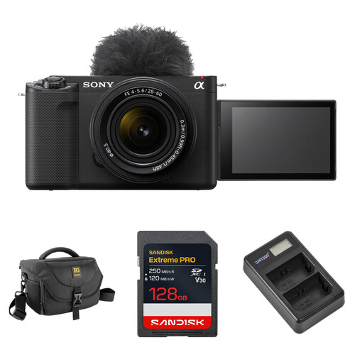 Sony ZV-E1 Mirrorless Camera with 28-60mm f/4-5.6 Lens and Basic Bundle (Black)