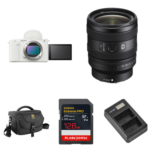 Sony ZV-E1 Mirrorless Camera with 24-50mm f/2.8 Lens and Basic Bundle (White)