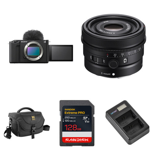 Sony ZV-E1 Mirrorless Camera with 50mm f/2.5 Lens and Basic Bundle (Black)
