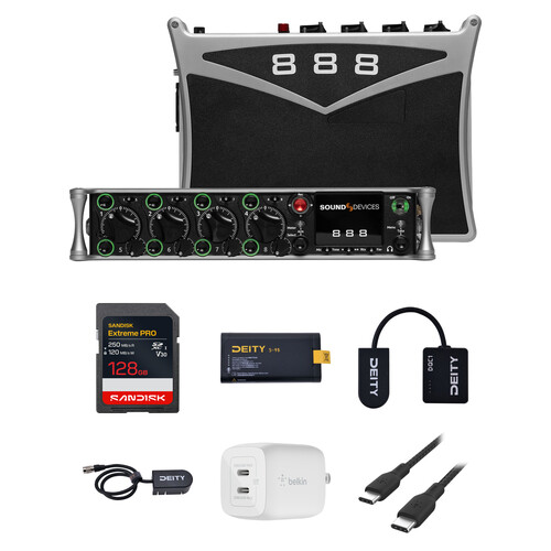 Sound Devices 888 16-Channel / 20-Track Multitrack Field Recorder with Performance Kit