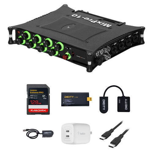 Sound Devices MixPre-10 II 10-Channel / 12-Track Multitrack 32-Bit Field Recorder with Performance Kit