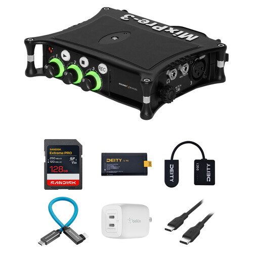 Sound Devices MixPre-3 II 3-Channel / 5-Track Multitrack 32-Bit Field Recorder with Performance Kit
