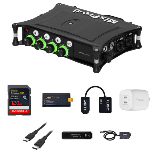 Sound Devices MixPre-6 II 6-Channel / 8-Track Multitrack 32-Bit Field Recorder with Performance Kit