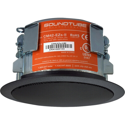 SoundTube Entertainment CM42-EZs-II 4" Coaxial In-Ceiling Shallow Backcan Speaker (Black)