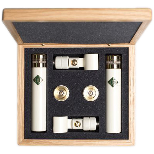 Soyuz Microphones Matched Pair of SU-013 Small-Diaphragm FET Microphones Set with Cardioid, Hypercardioid, and Omni Capsules (Cream/Brass)