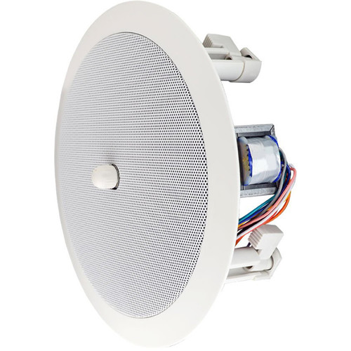 Speco Technologies 86 Series 6" In-Ceiling 70/25V Contractor Speaker with Volume Knob (Off-White)