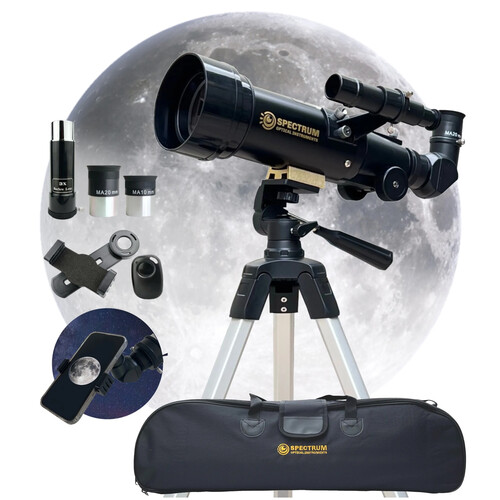 Spectrum Optics TourStar 70 Short Tube Refractor Telescope (Black)