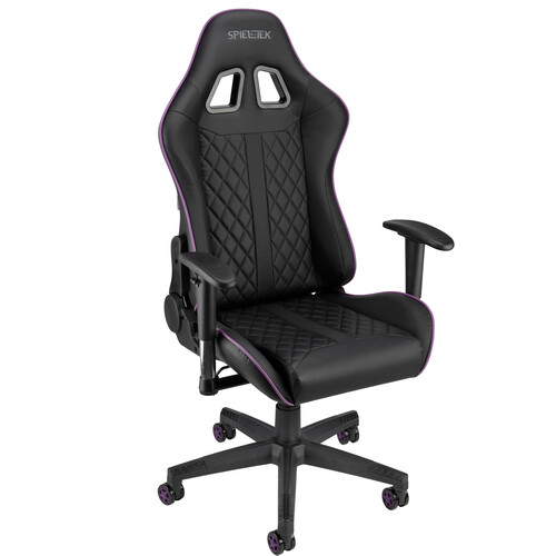 Spieltek 100 Series Gaming Chair (Black & Purple)