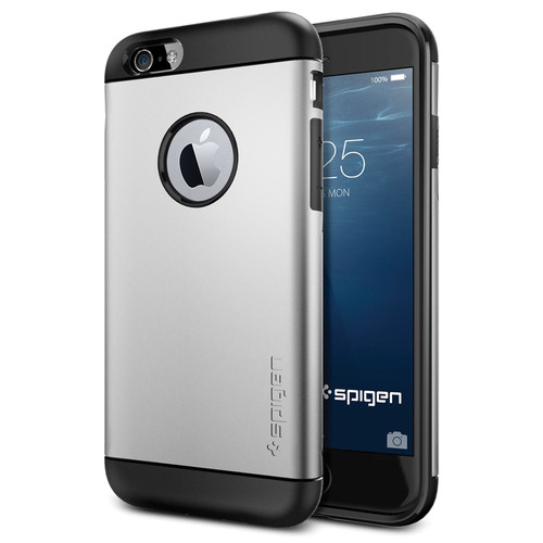 Spigen Slim Armor Case for iPhone 6/6s (Satin Silver, Retail Packaging)