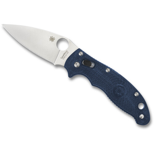 Spyderco Manix 2 Lightweight Folding Knife (Satin CPM S110V Blade, Dark Blue Handle)