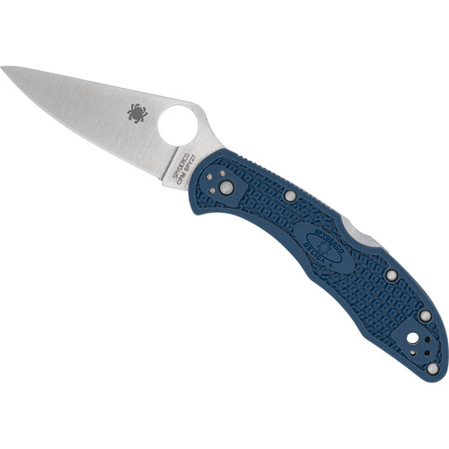 Spyderco Delica 4 Lightweight Flat Ground Folding Knife (Cobalt Blue)