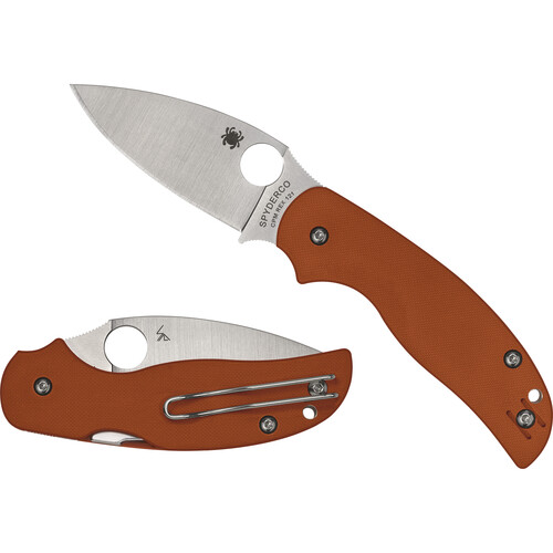 Spyderco Sage 5 CPM Rex 121 Folding Knife (Orange G10 Handle)