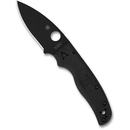 Spyderco Shaman Lightweight Folding Knife (Plain Edge, Black Blade & Handle)