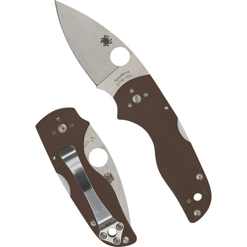 Spyderco Lil' Native Mid Back Lock Folding Knife (Brown)