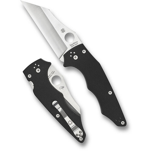 Spyderco YoJumbo Compression Lock Knife Black G-10 (4" Satin S30V)