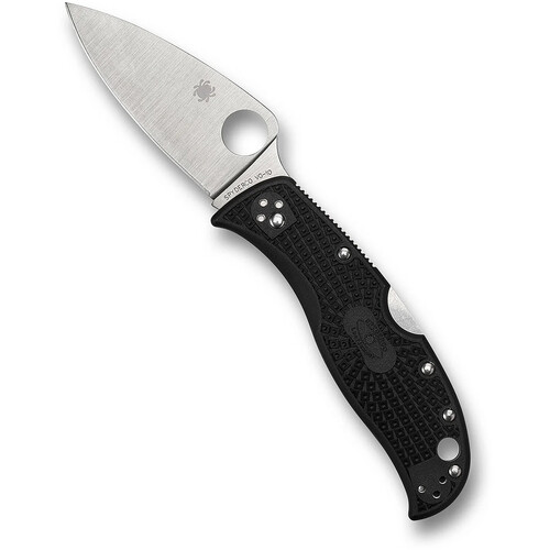 Spyderco LeafJumper Lock Back Knife Black FRN (3" Satin VG10)