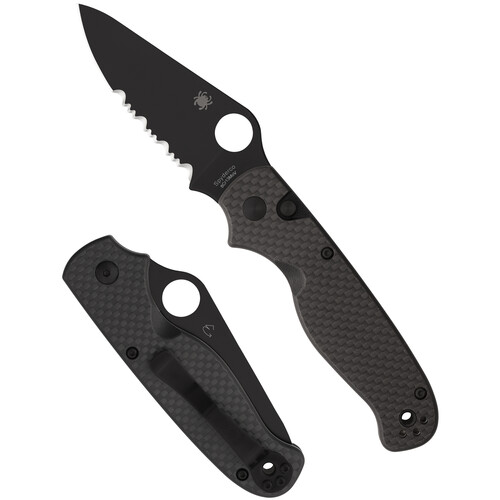 Spyderco Buttonup Carbon Fiber Black Blade