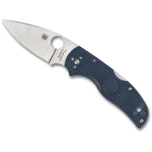 Spyderco Native 5 Lightweight Folding Knife (Satin Blade, Cobalt Blue Handle)