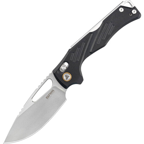 SRM Mirage 239X-GB Folding Knife (3.62" Blade, Black G10 Handle)