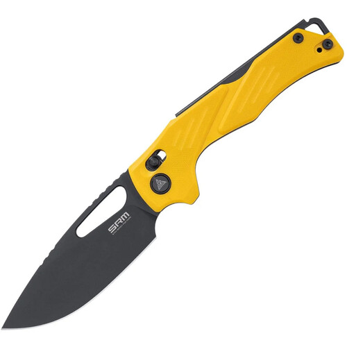 SRM Mirage 239X-GY Folding Knife (3.62" Blade, Yellow G10 Handle)