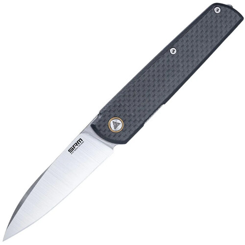 SRM Qrick 408L-KB Folding Knife (3.23" Blade, Black Handle)