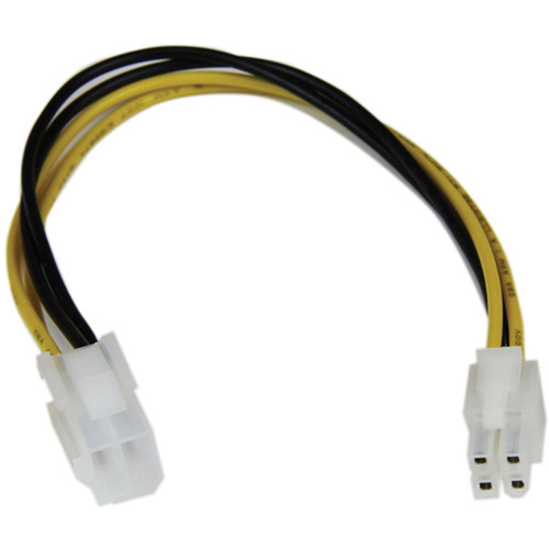 StarTech ATX12V 4 Pin Male/Female P4 CPU Power Extension Cable (8")