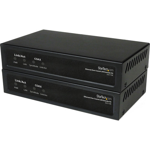 StarTech EOC110K Ethernet over Coaxial LAN Extender Kit (Black)